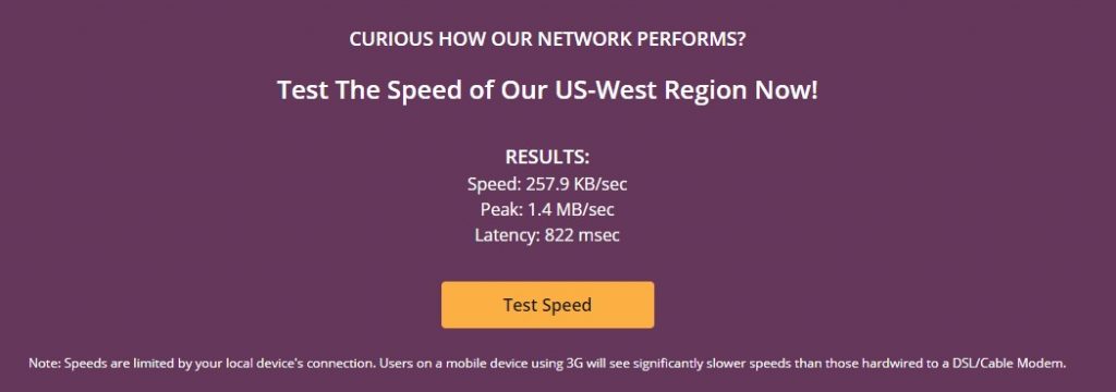 Liquidweb speed of Data Centers.