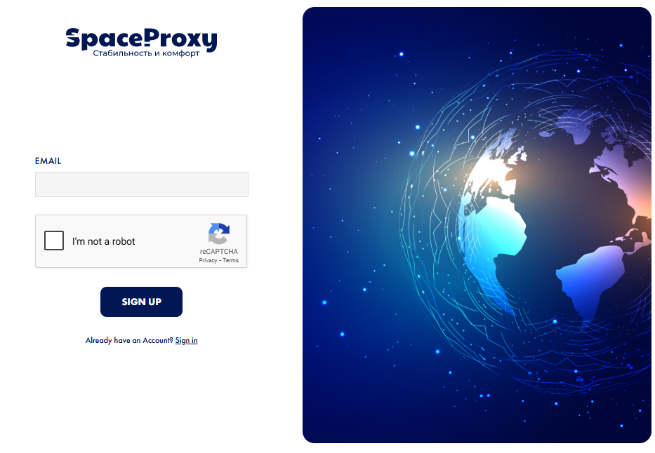 SpaceProxy registration.