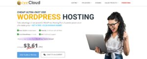 Главная страница сайта хостера iveCloud.