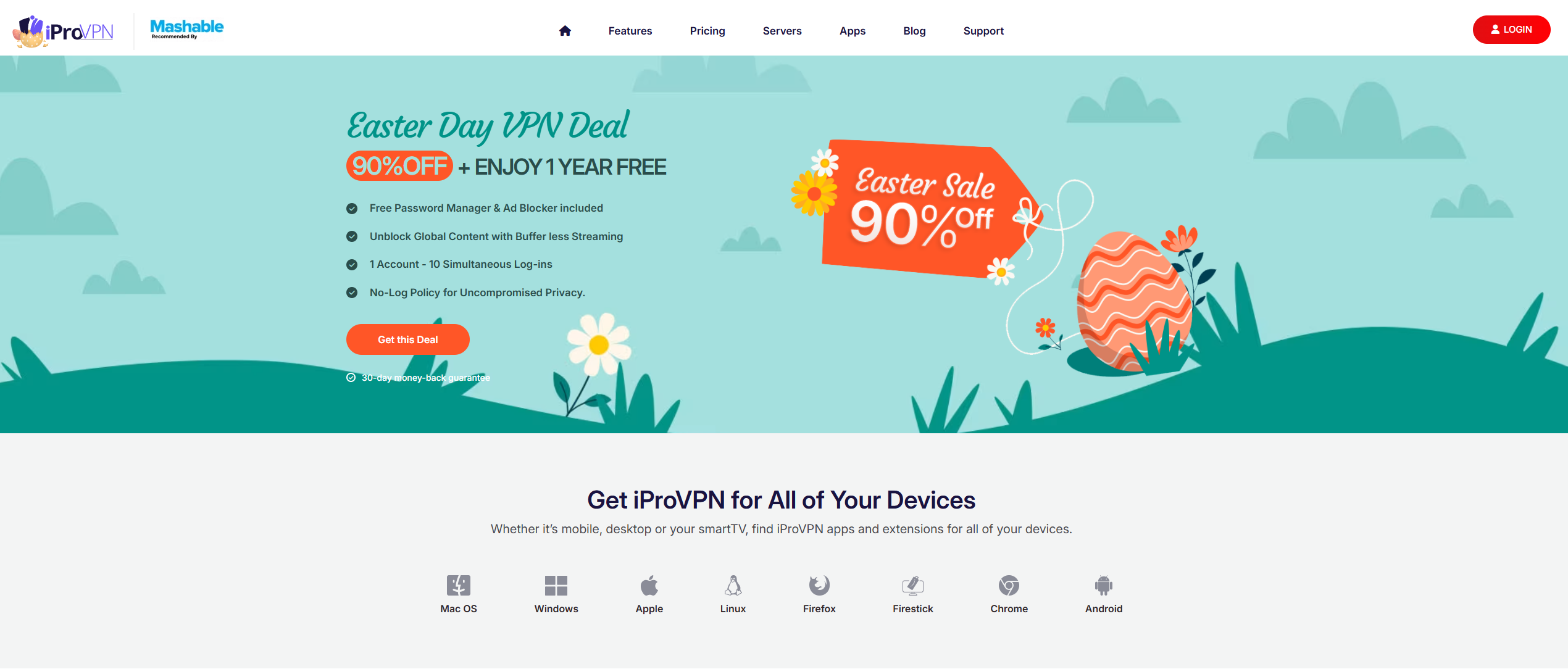 iProVPN main page.
