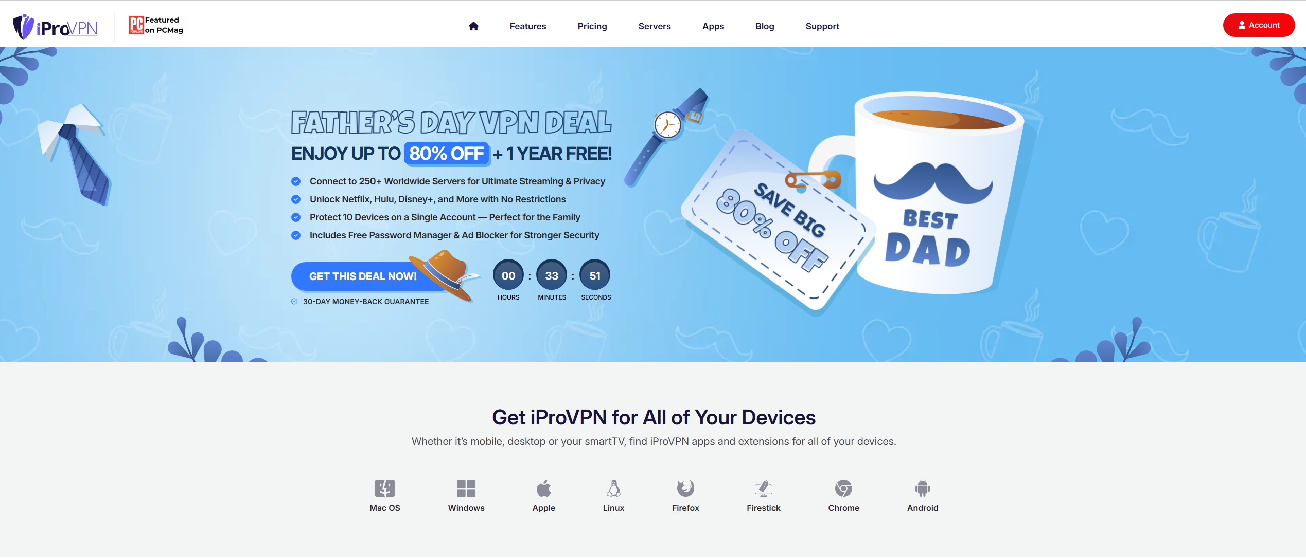 iProVPN main page.