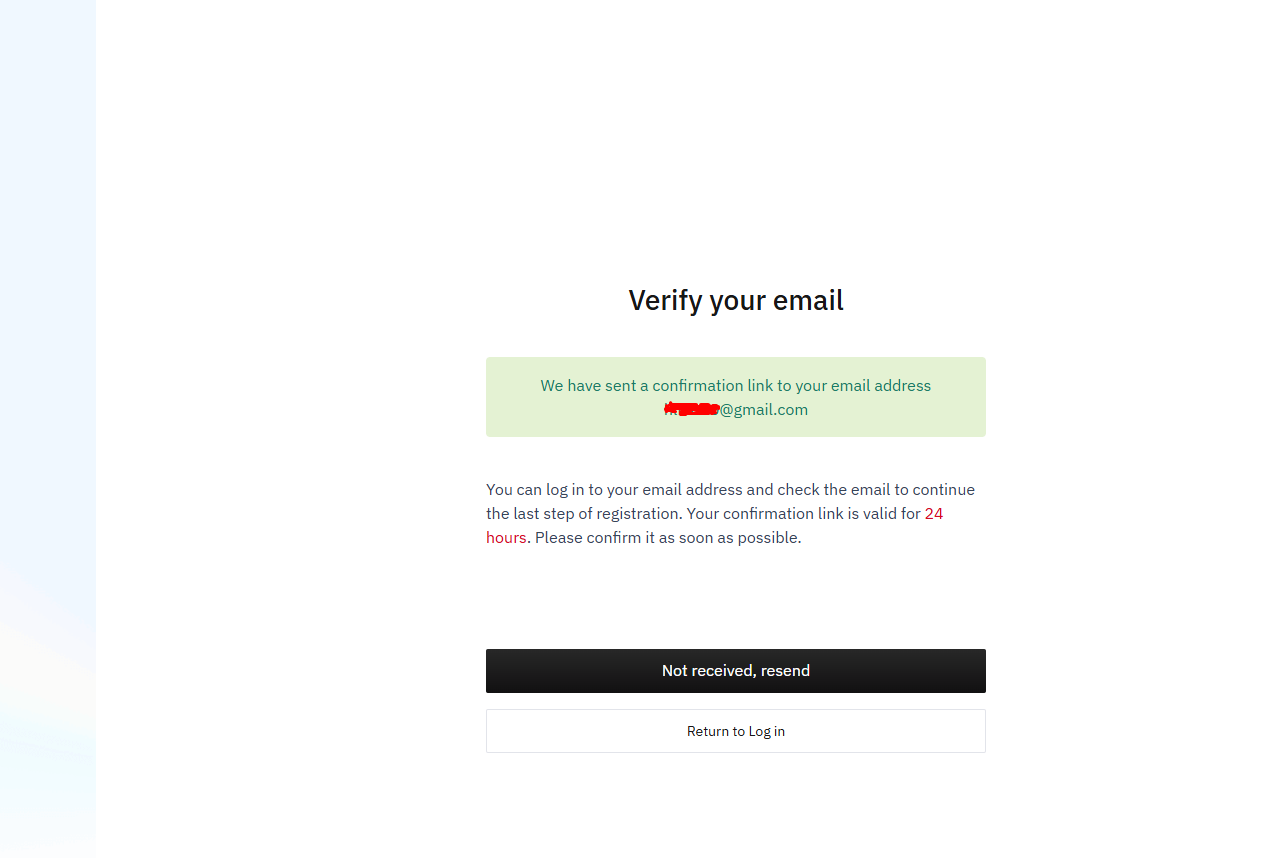 Verify your email.