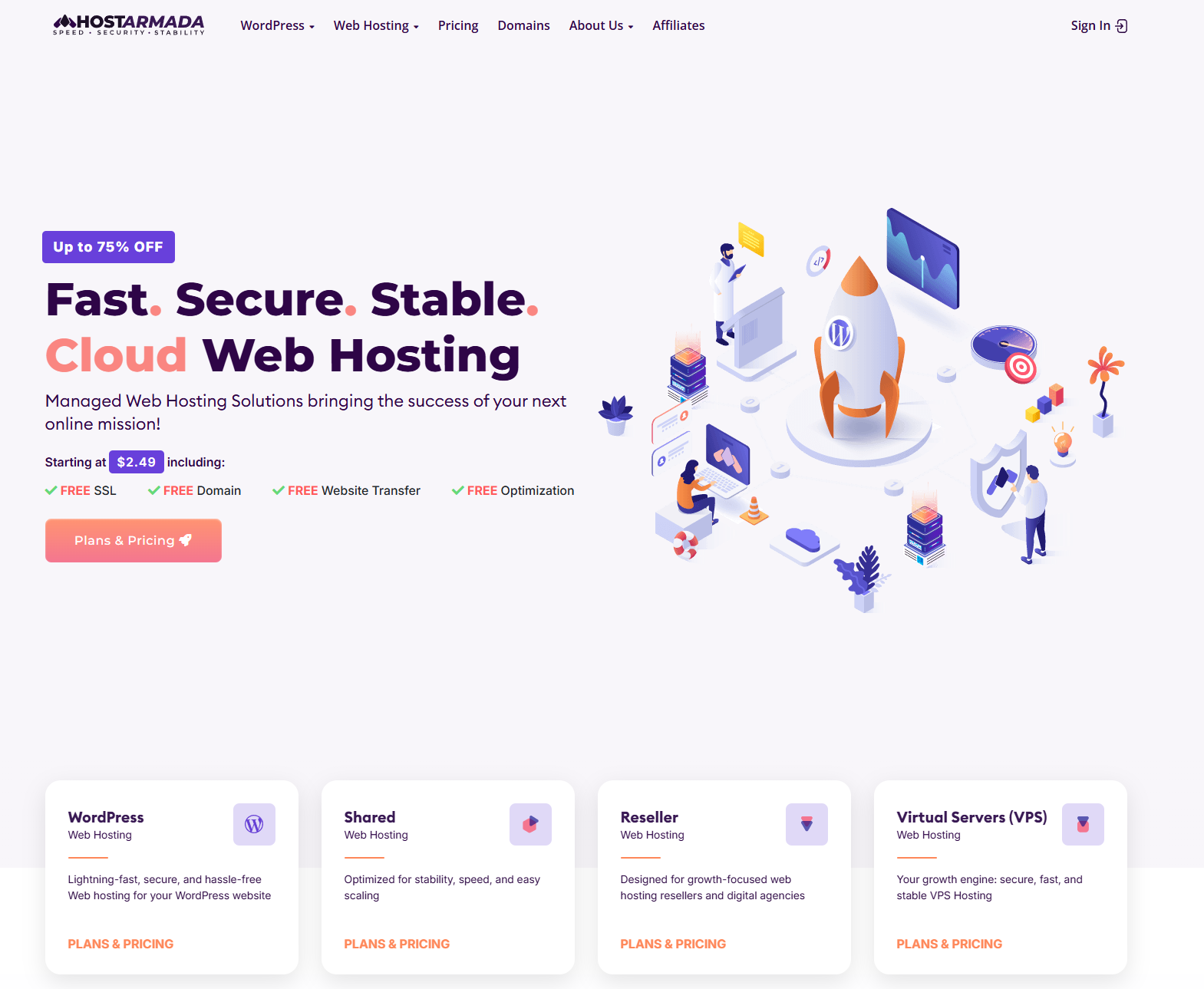 página inicial HOSTARMADA