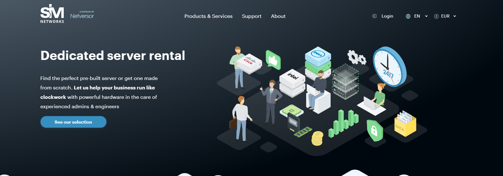 SIM-Networks página inicial.