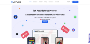 DuoPlus platform home page.