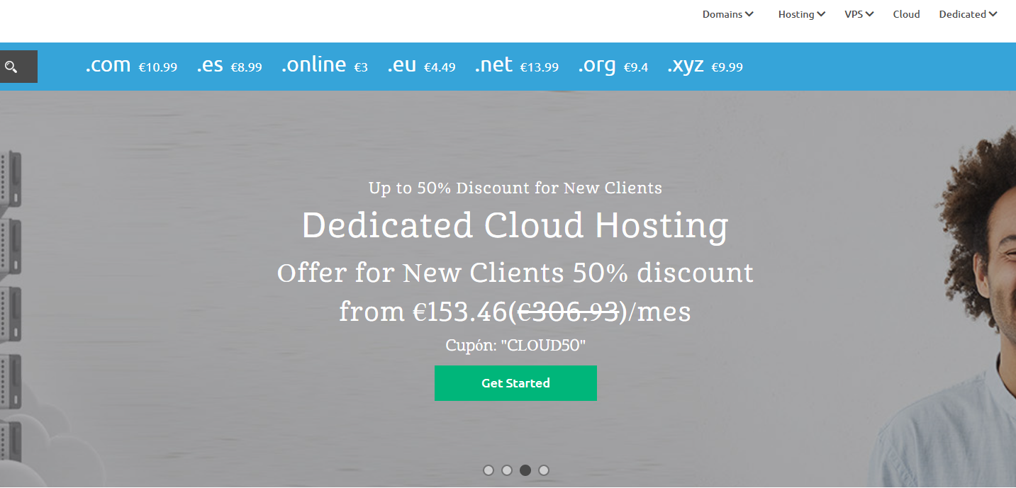ProfesionalHosting main page.
